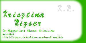 krisztina mizser business card